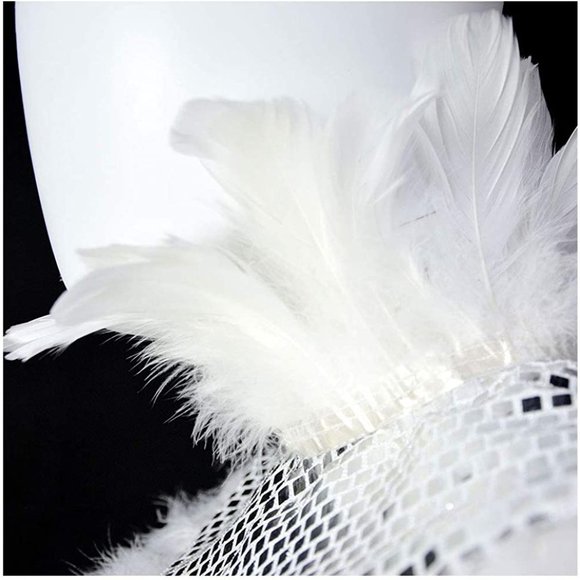 Natural Feather Sequin Shawl Gothic Black Cape - Picture 5 of 6